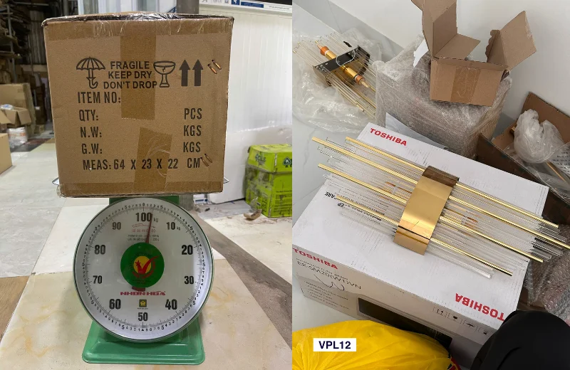 Kích thước Đèn Tường Pha Lê VPL12