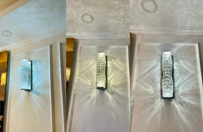 Ảnh thật Đèn Tường Pha Lê VPL27B lắp đặt tại nhà khách