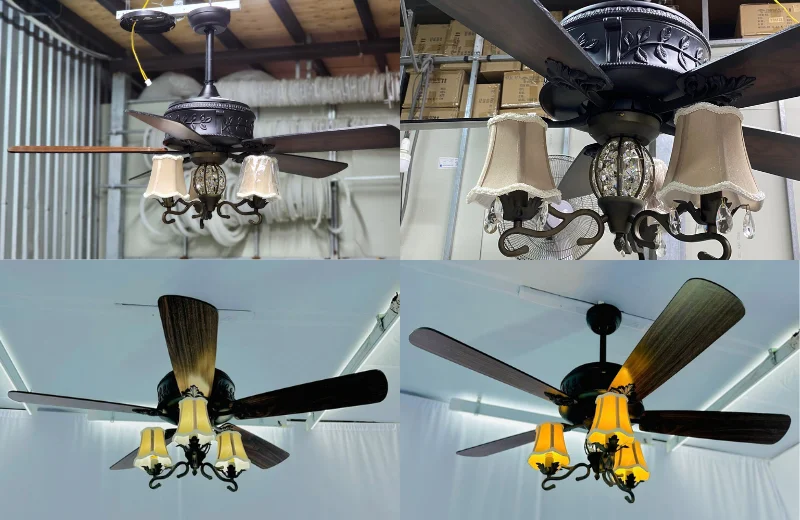 Ảnh thật Quạt Trần Đèn QT42055