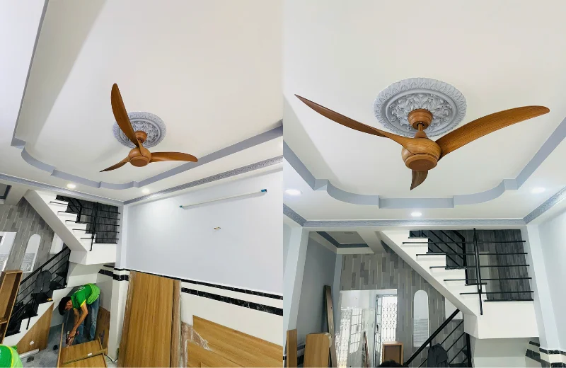 Ảnh thật Quạt Trần QT62 tại nhà khách
