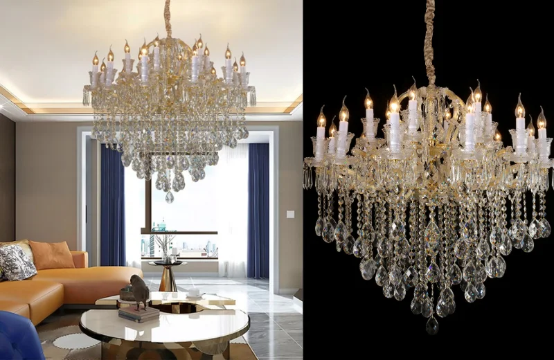 Ảnh thật Đèn Chùm Pha Lê DC5281T18