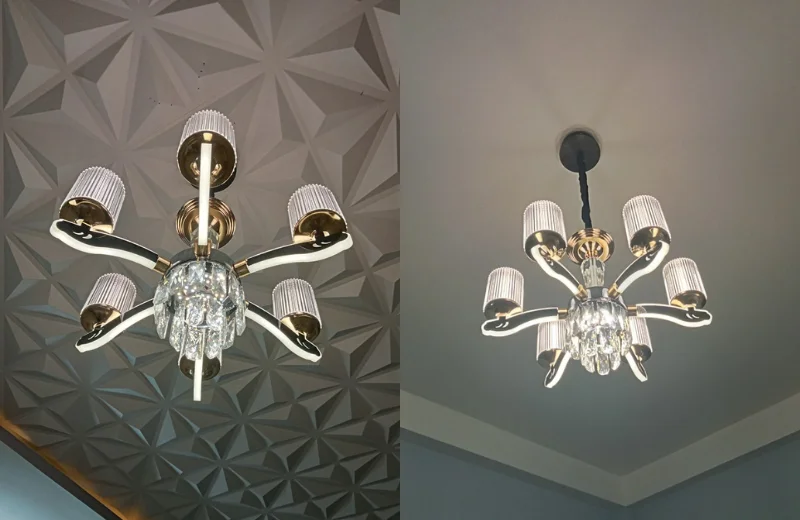 Ảnh thật Đèn Chùm Pha Lê DC8835T6