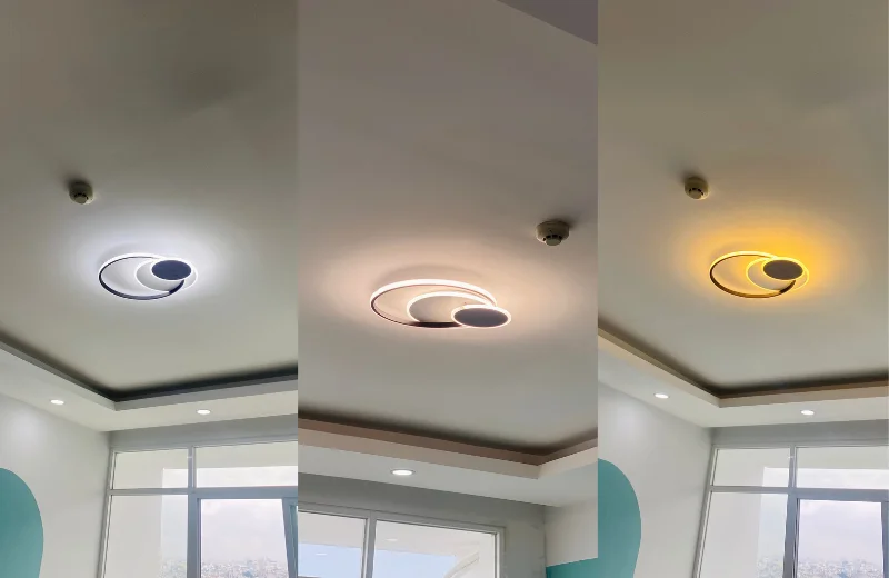 Đèn Ốp Trần Mica OTA7 2 Ảnh thật Đèn Ốp Trần Mica OTA7D