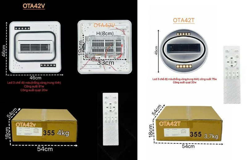 Đèn Ốp Trần OTA42 15