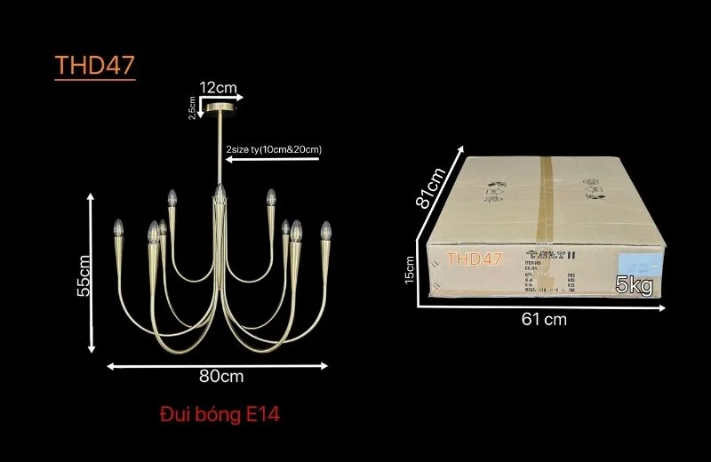 Thông số đèn thả hiện đại THD47
