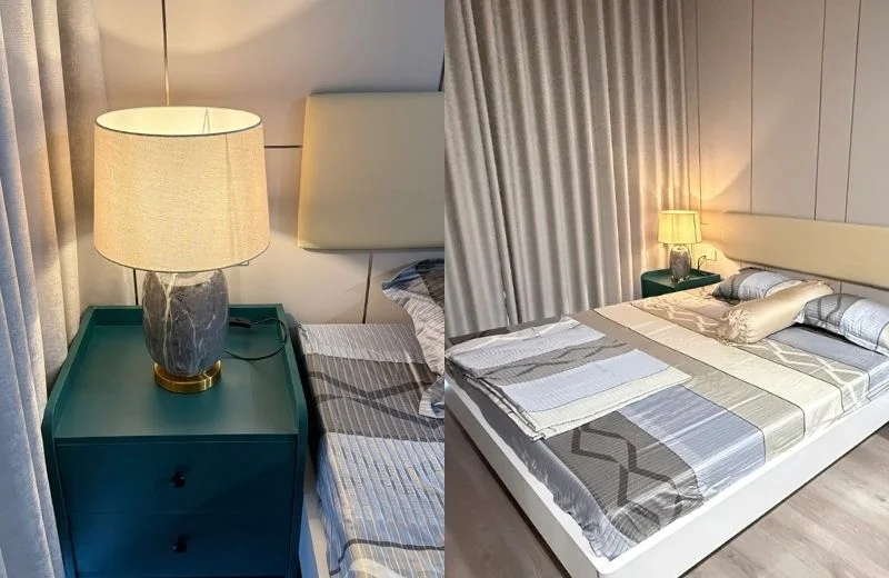 Đèn bàn DB98 phù hợp để tab đầu giường, bàn cạnh sofa