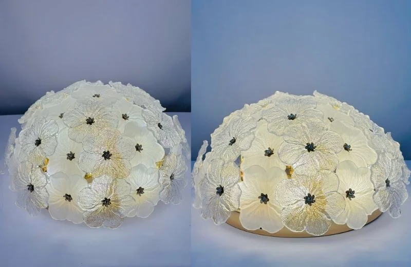 Đèn ốp trần pha lê OTPL051 cho không gian quý phái và ấm áp