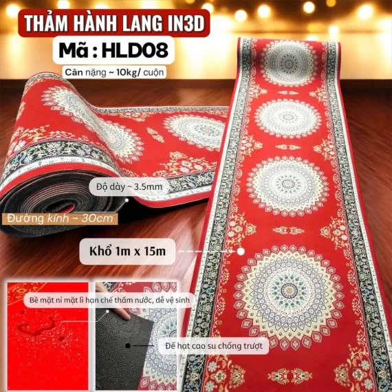 Thảm hành lang in 3D HLD08 1