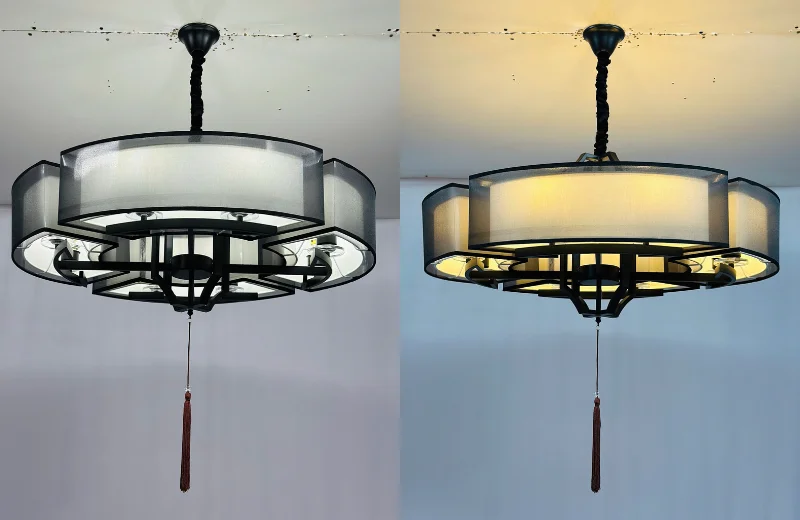 Ảnh thật các chế độ đèn của Đèn Thả Thiết Kế TTK301