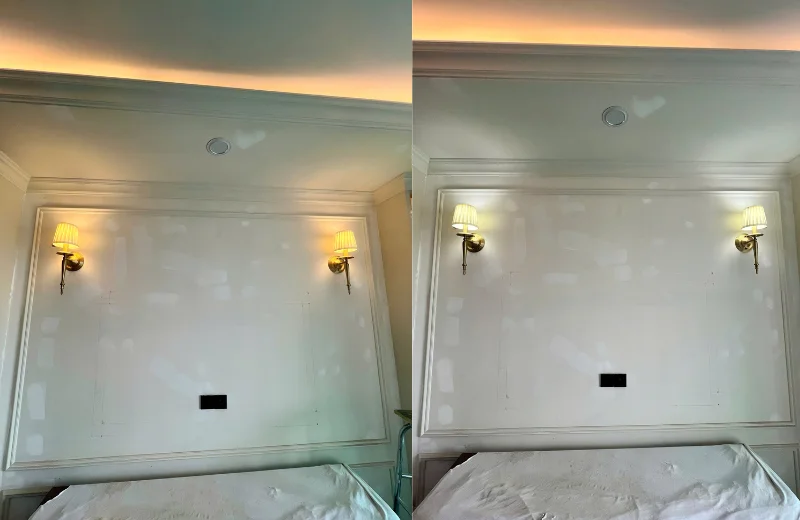 Ảnh thật Đèn Tường Đồng VDC04 khi lắp đặt tại nhà khách