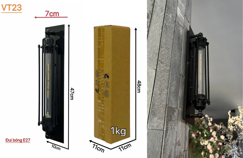 Kích thước Đèn Tường VT23