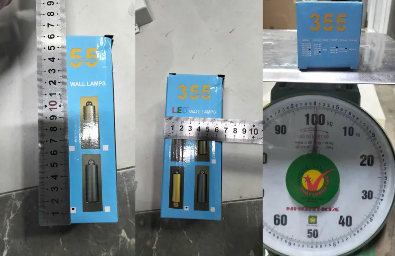 Đèn Rọi Tranh VRT23-kích thước đo thực tế tại kho đèn.