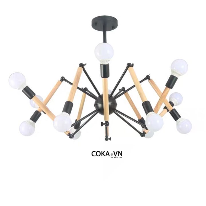 ĐÈN THẢ THIẾT KẾ TTK21-12 GỖ
