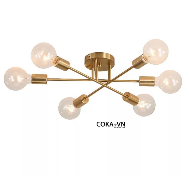 ĐÈN THẢ THIẾT KẾ TTK78-6 XI VÀNG