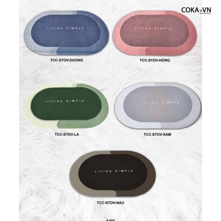 Thảm Chùi Chân Siêu Thấm OVAL