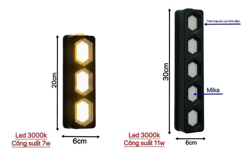 Đèn Hắt Tường VNT3010 7 Thông số chi tiết của Đèn Hắt Tường VNT3010