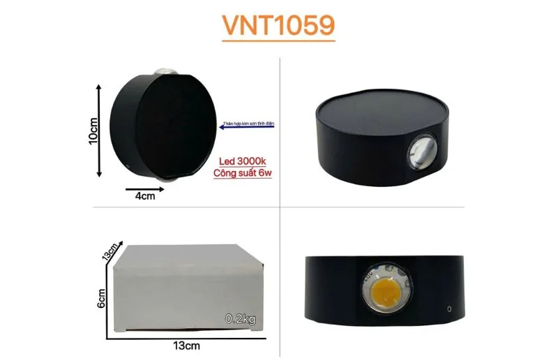Đèn Hắt Tường VNT1059 1 Thông số chi tiết của Đèn Hắt Tường VNT1059